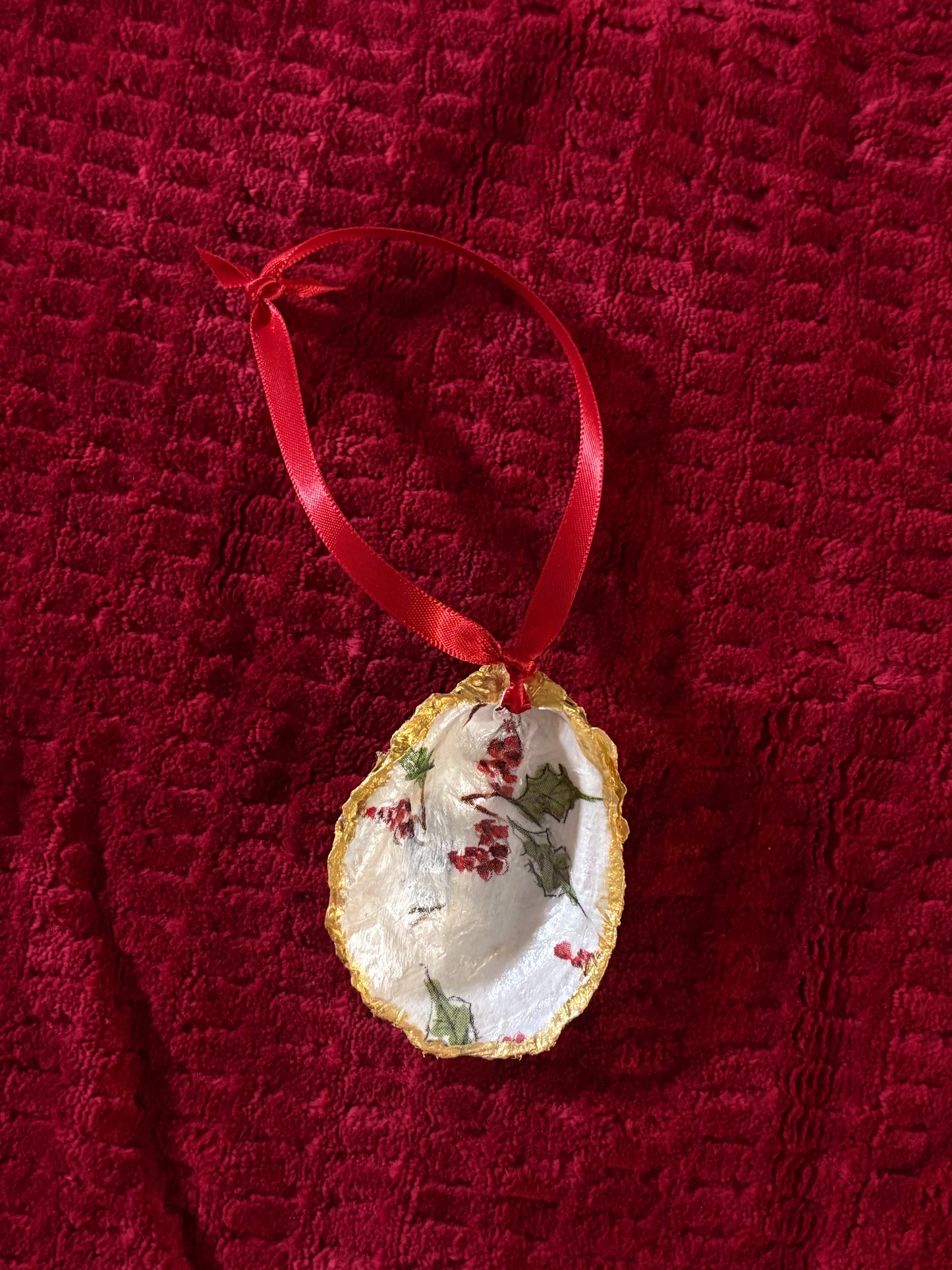 Oyster Mistletoe Christmas Ornament
