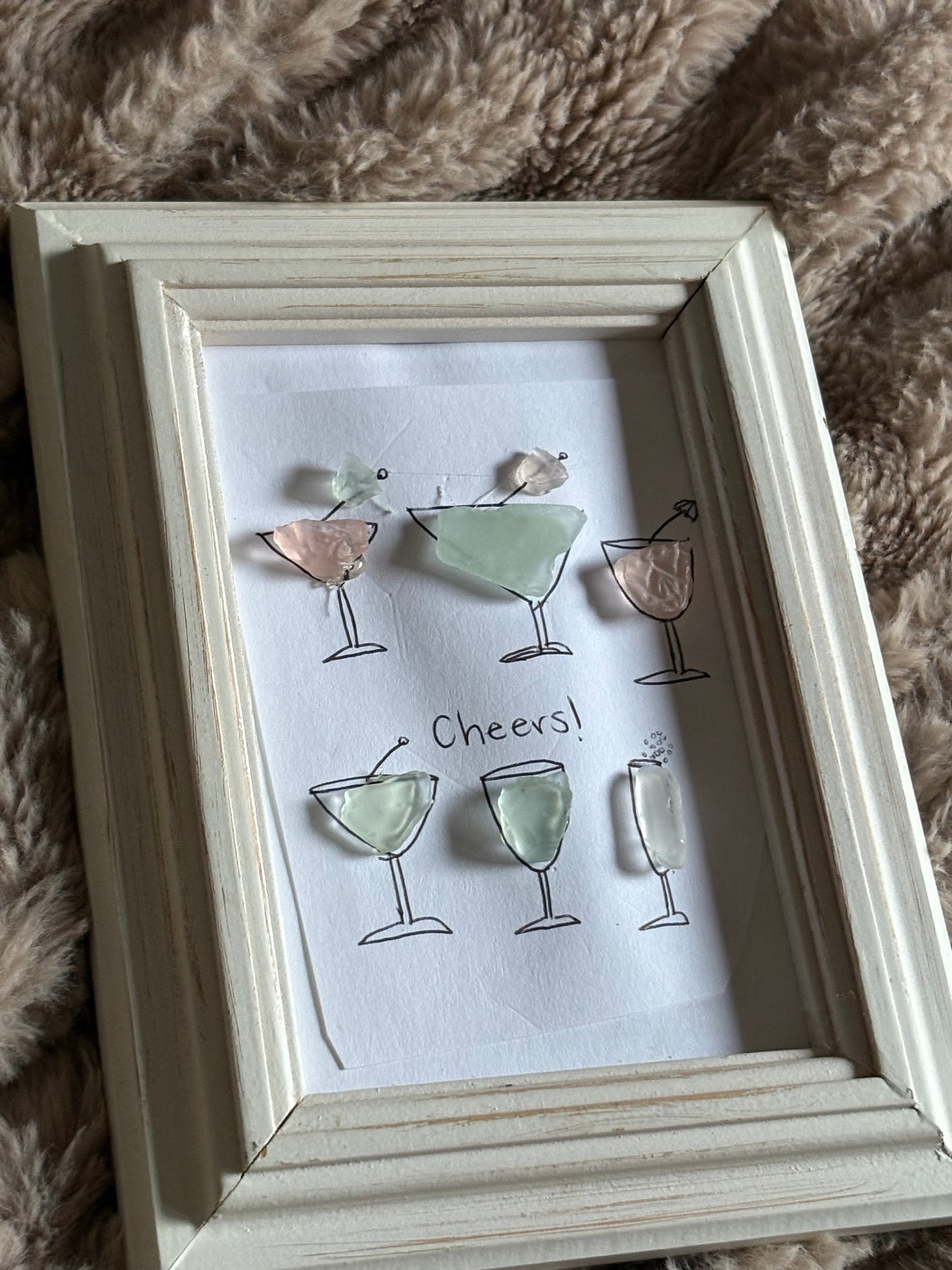 Cheers Sea-glass Picture Frame