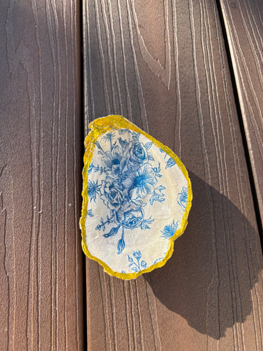 Blue Floral Ring Dish
