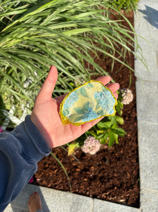 Hydrangea Oyster Jewelry Dish