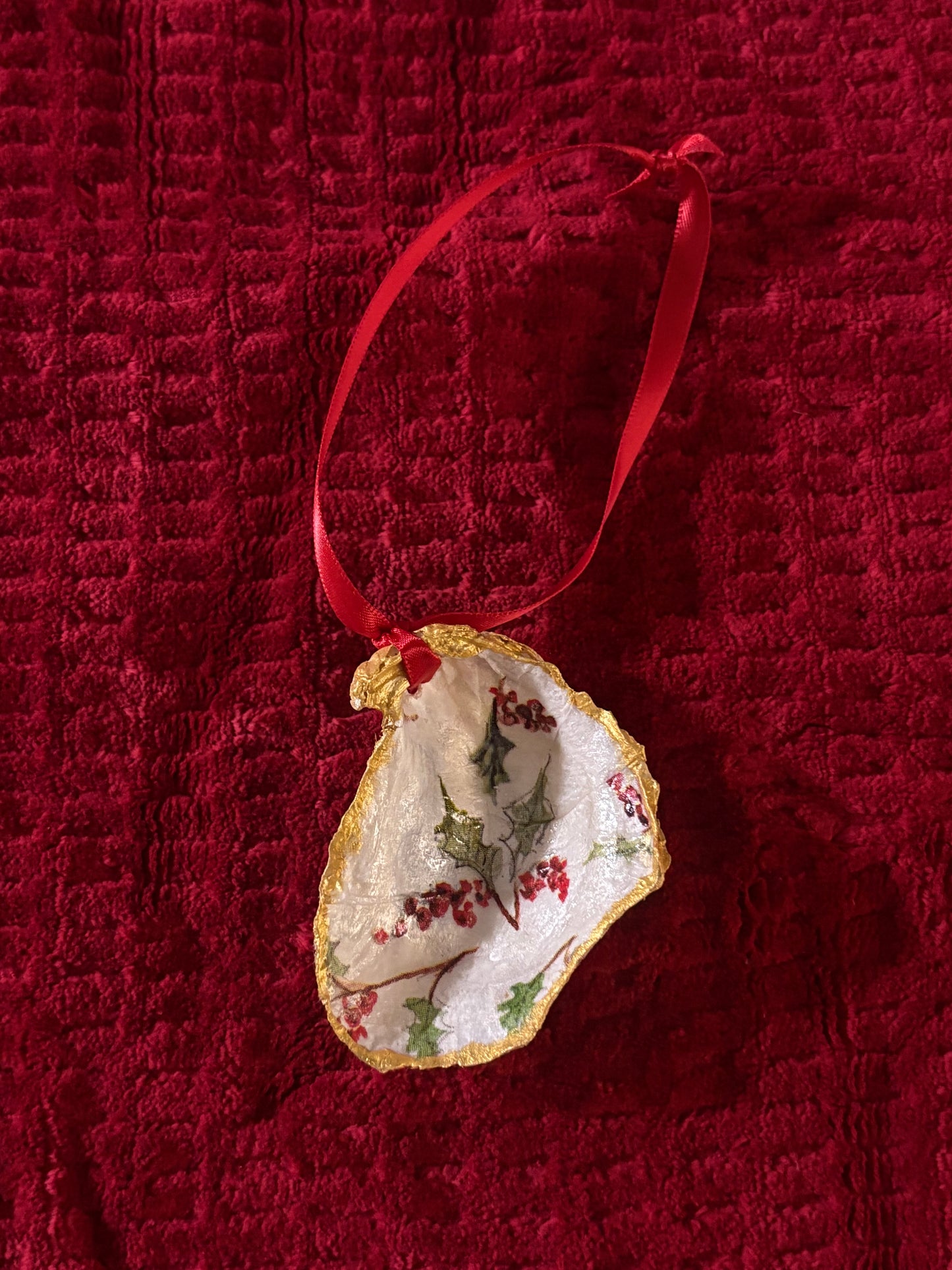 Oyster Mistletoe Christmas Ornament