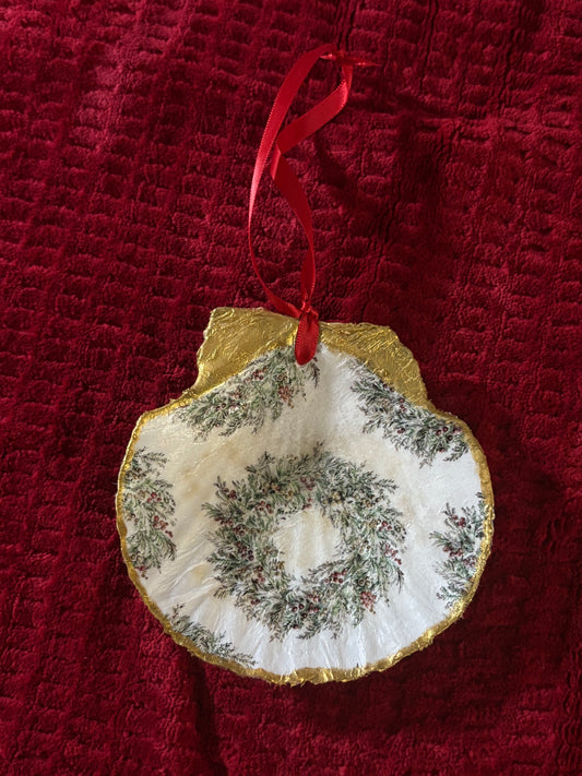 Scallop Shell Christmas Ornament