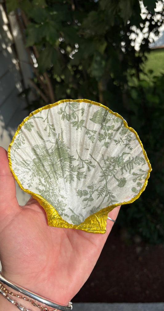 Green Floral Jewelry Trinket