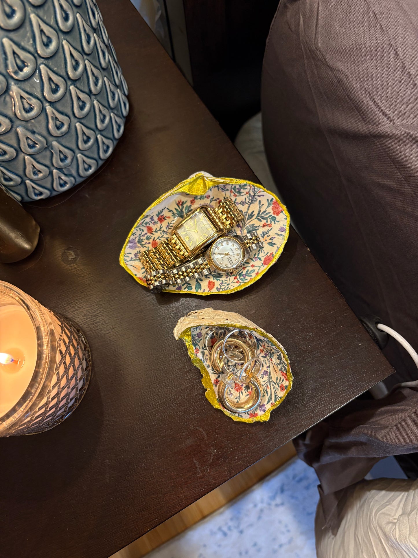 Colorful Floral Jewelry Dishes