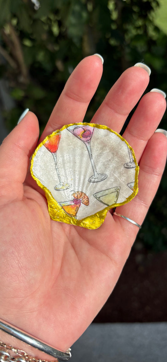 Martini Scallop Shell Trinket