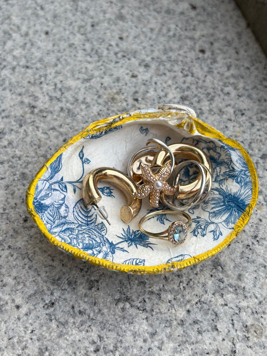 Blue Floral Ring Dish