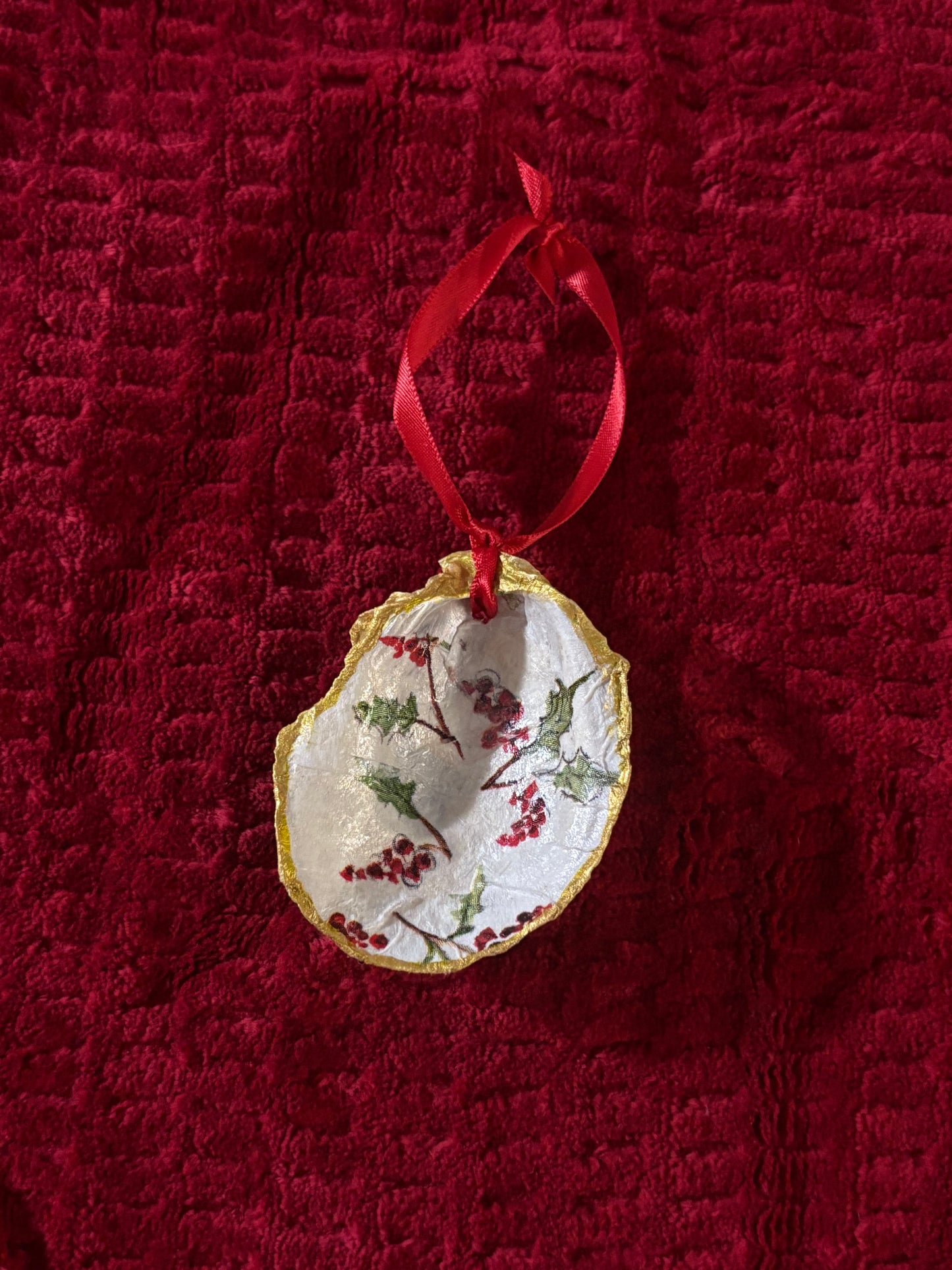 Oyster Mistletoe Christmas Ornament