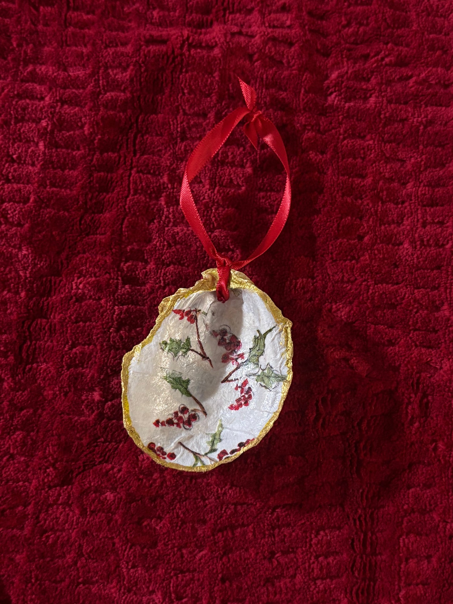 Oyster Mistletoe Christmas Ornament